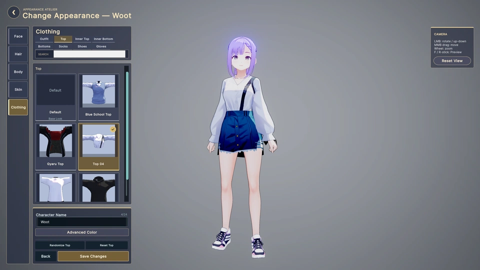 The Appearance Atelier character editor